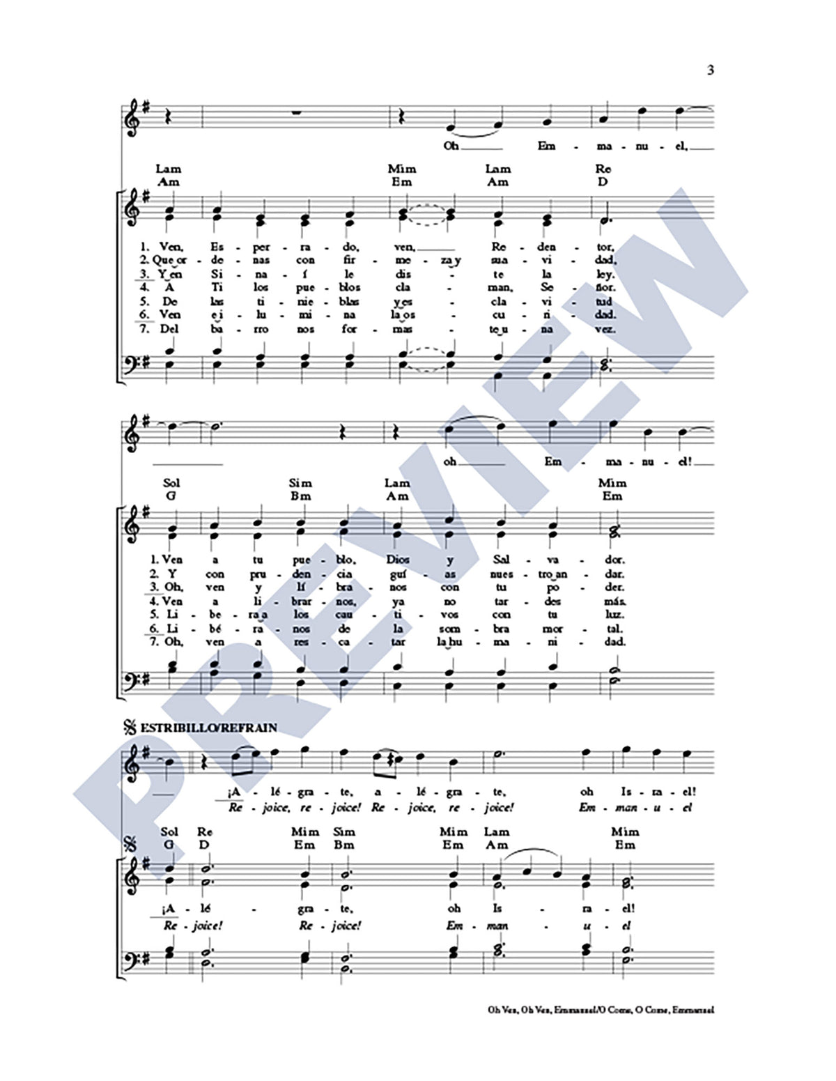 Oh Ven, Oh Ven, Emmanuel/O Come, O Come, Emmanuel
