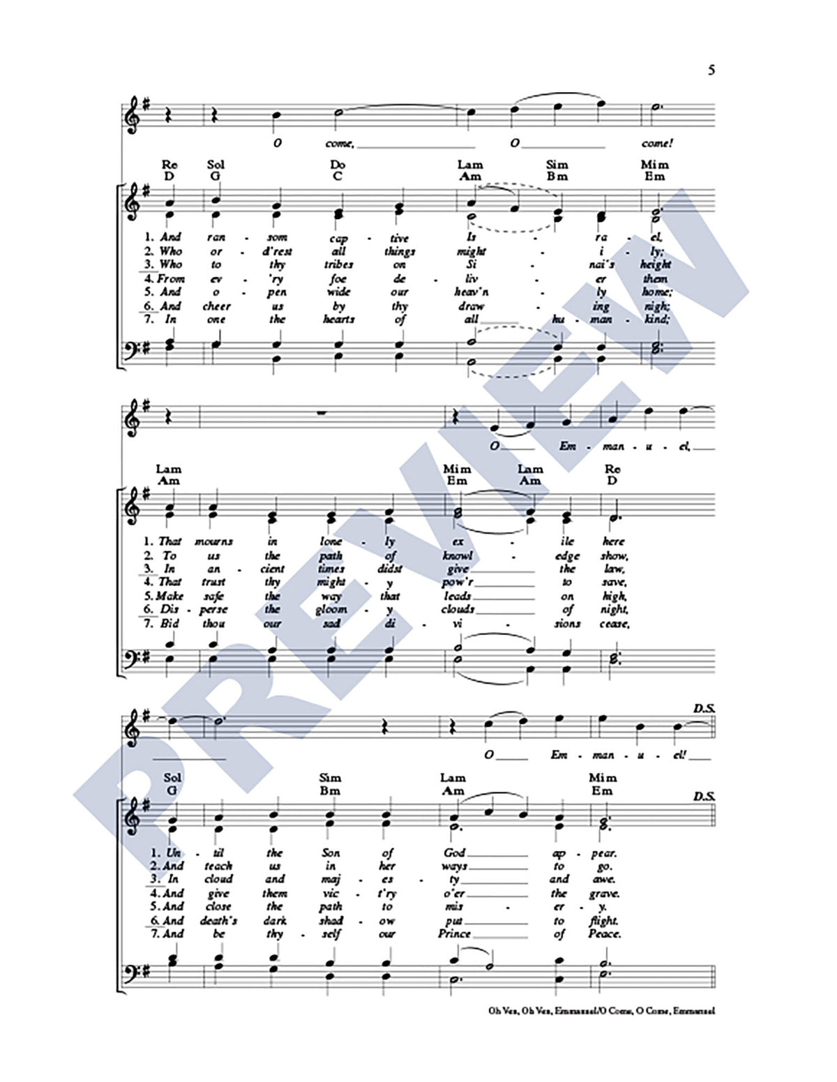 Oh Ven, Oh Ven, Emmanuel/O Come, O Come, Emmanuel
