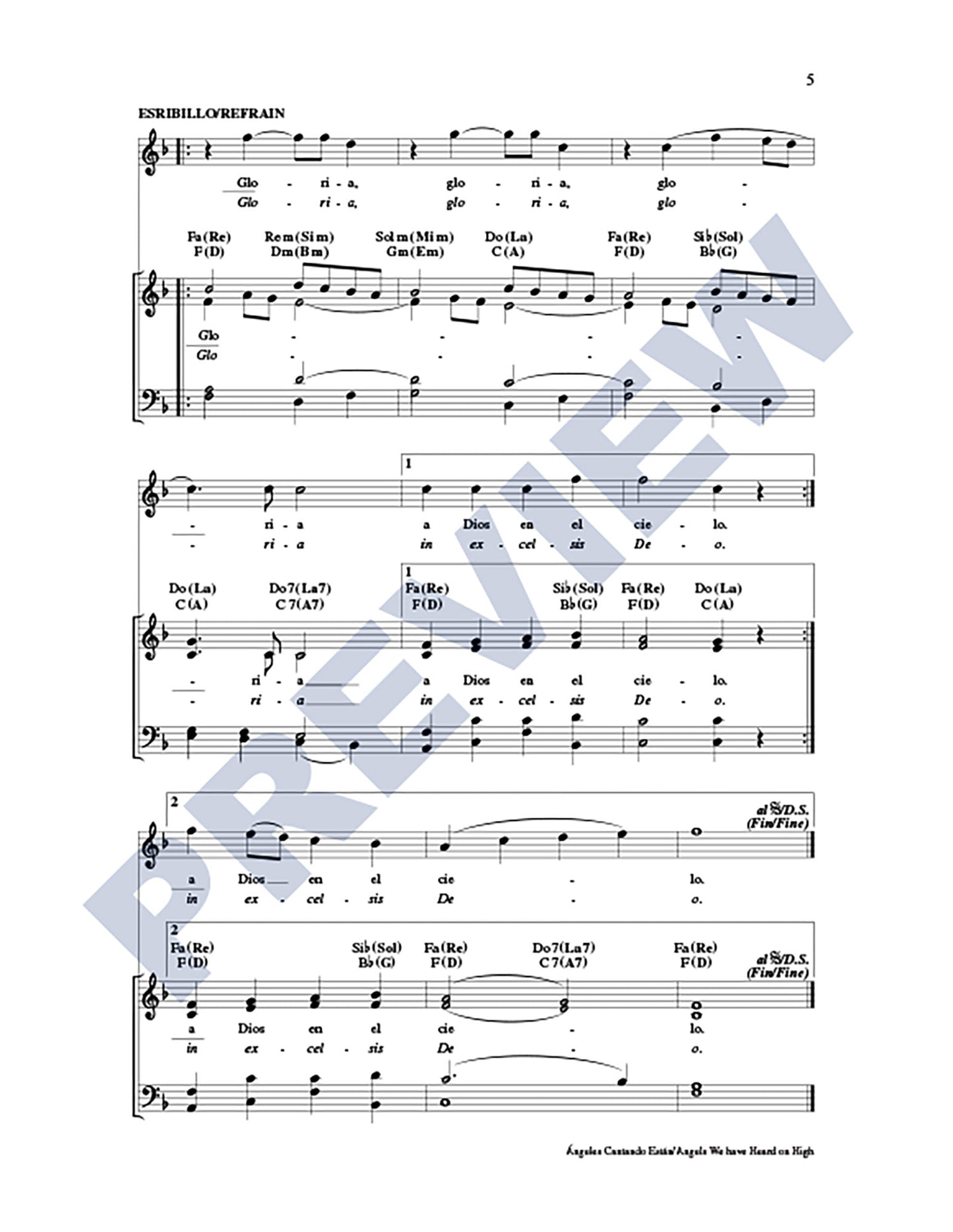 Ángeles Cantando Están/Angels We Have Heard on High