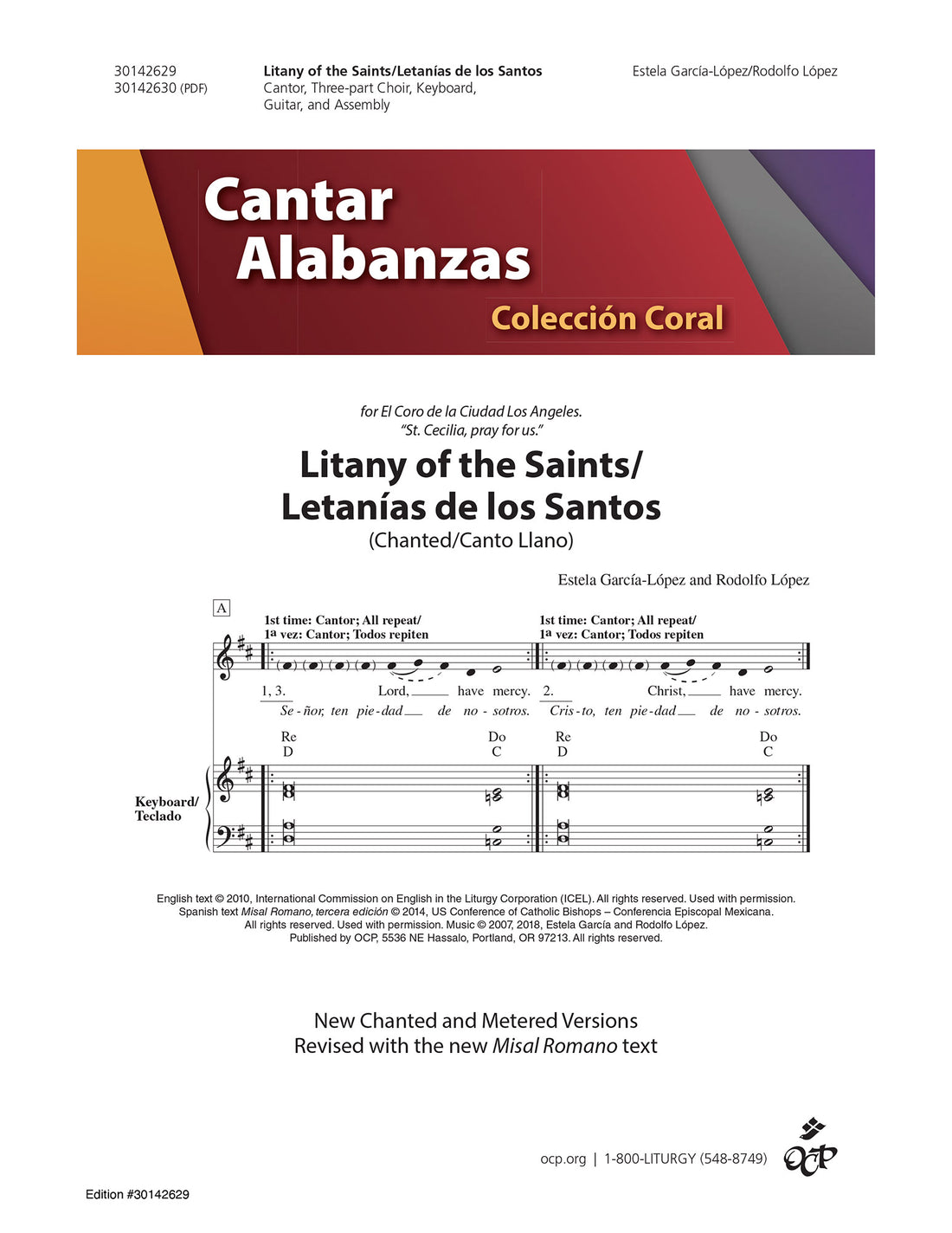 Litany of the Saints/Letanías de los Santos (Metered and Chanted)