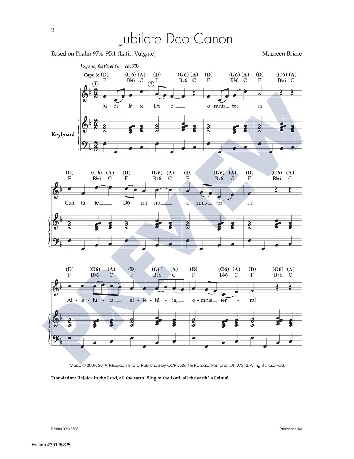 Jubilate Deo Canon