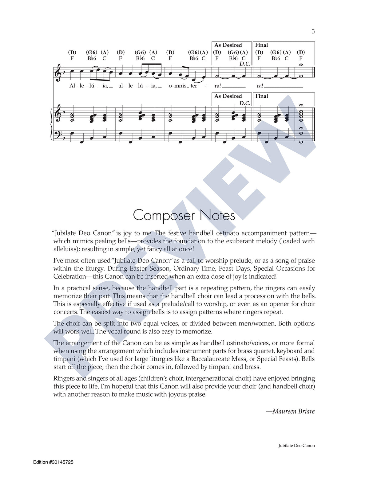 Jubilate Deo Canon