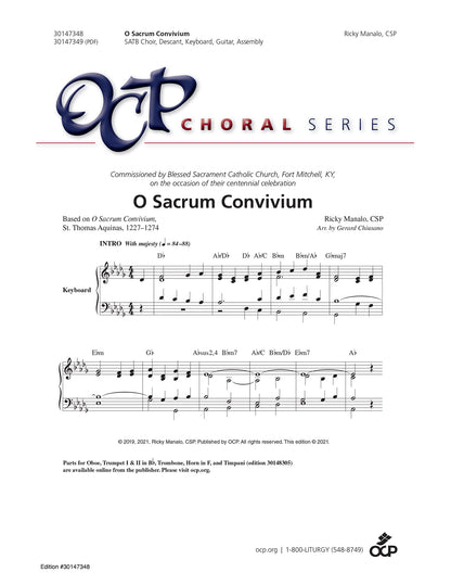 O Sacrum Convivium