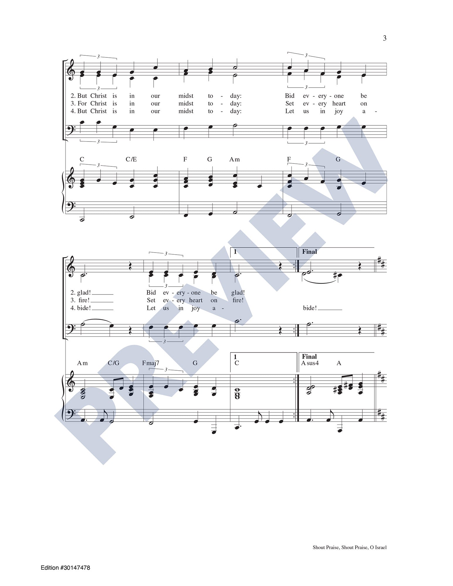 Shout Praise, Shout Praise, O Israel