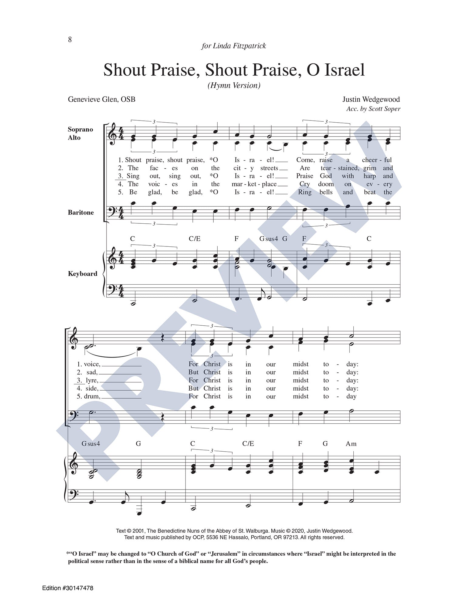 Shout Praise, Shout Praise, O Israel