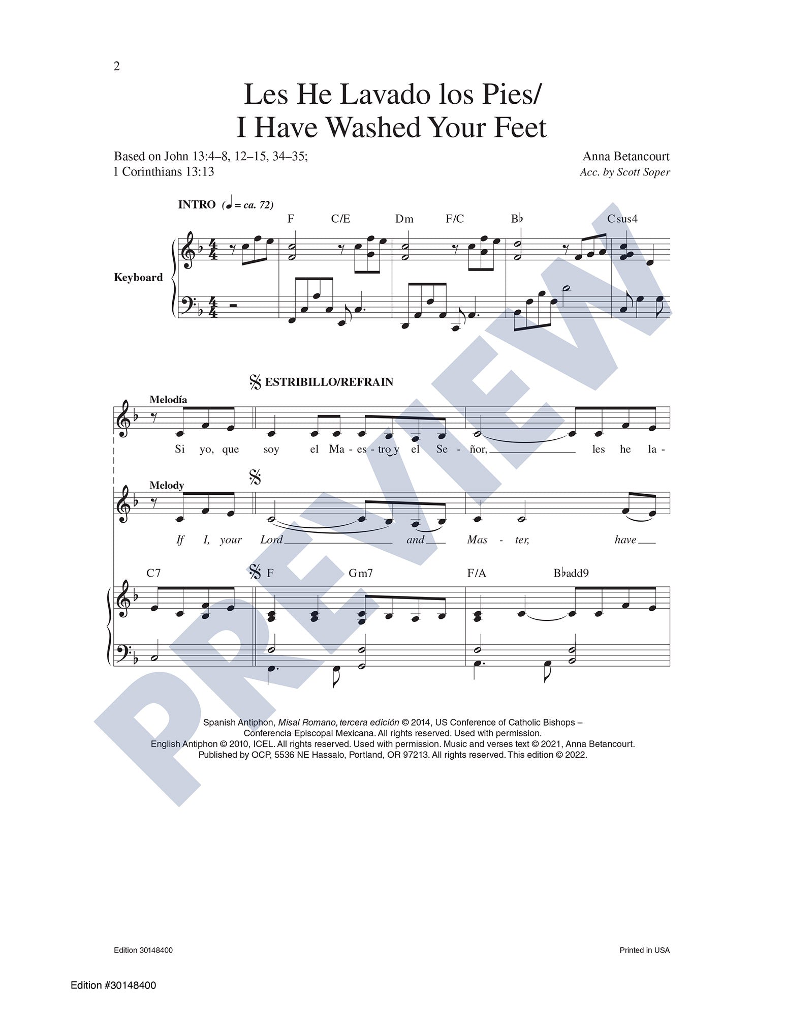 Les He Lavado los Pies/I Have Washed Your Feet