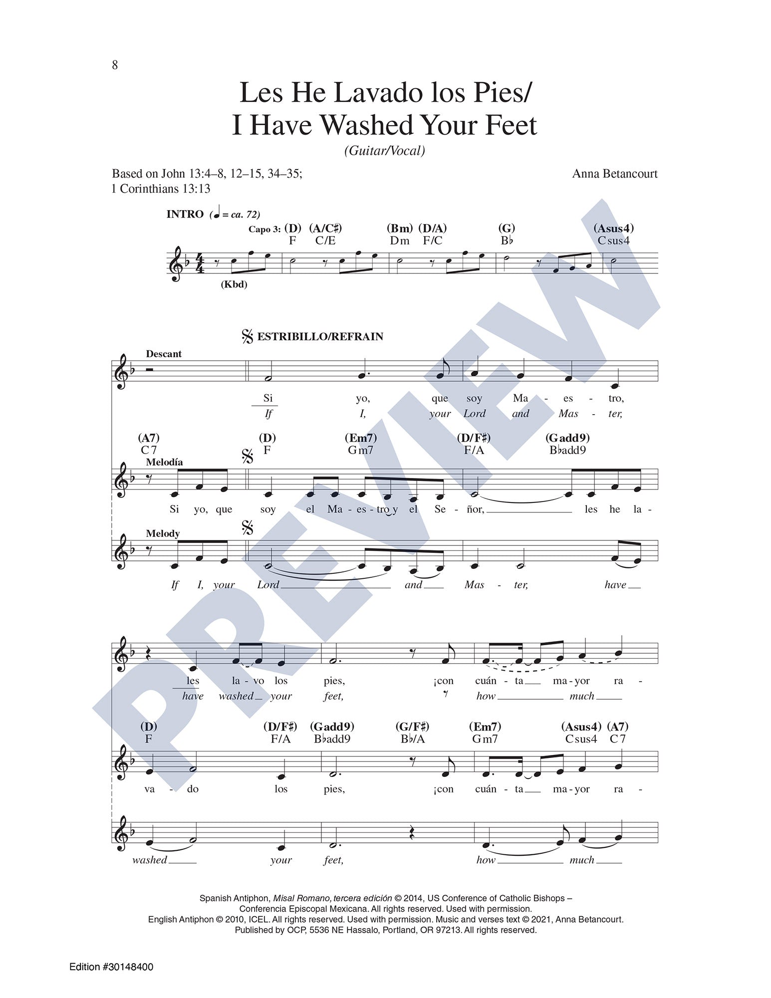 Les He Lavado los Pies/I Have Washed Your Feet