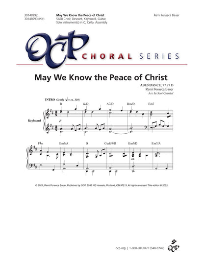 May We Know the Peace of Christ