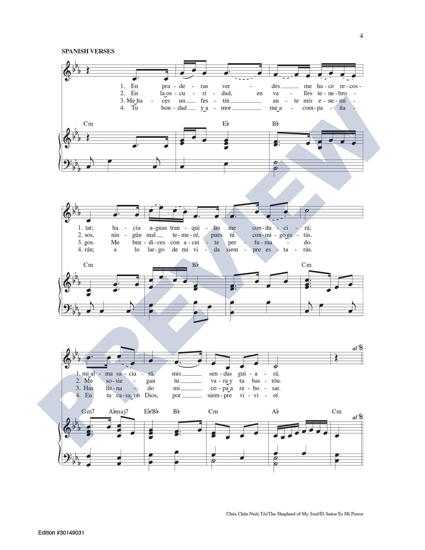 Chúa Chan Nuôi Tôi/The Shepherd of My Soul/El Señor Es Mi Pastor
