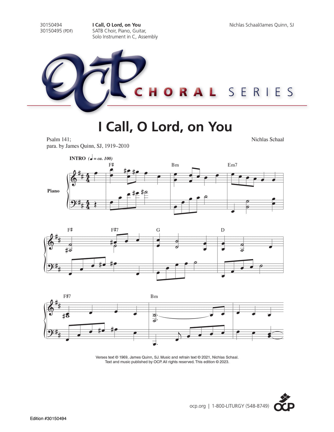 I Call, O Lord, on You