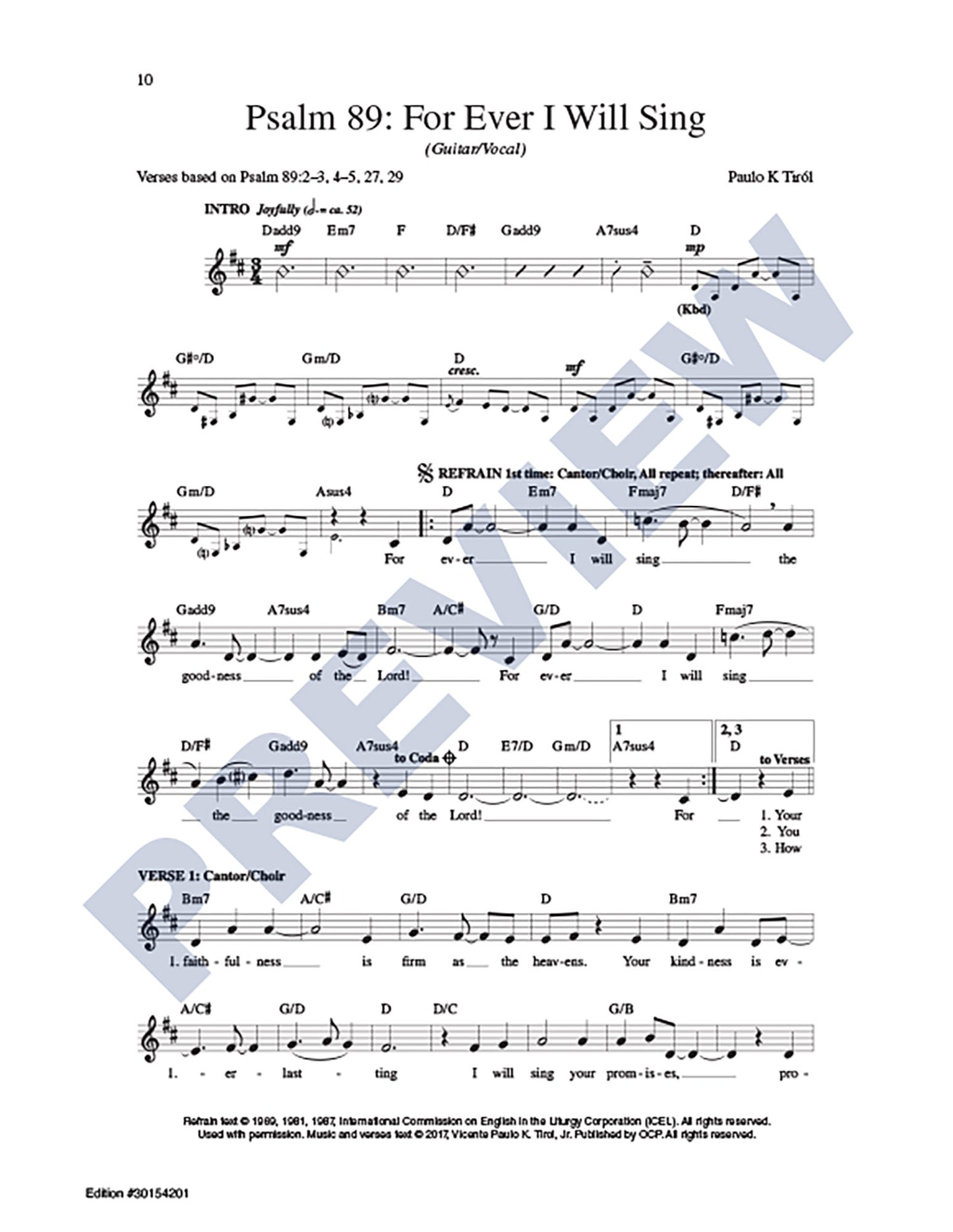 Psalm 89: For Ever I WIll Sing