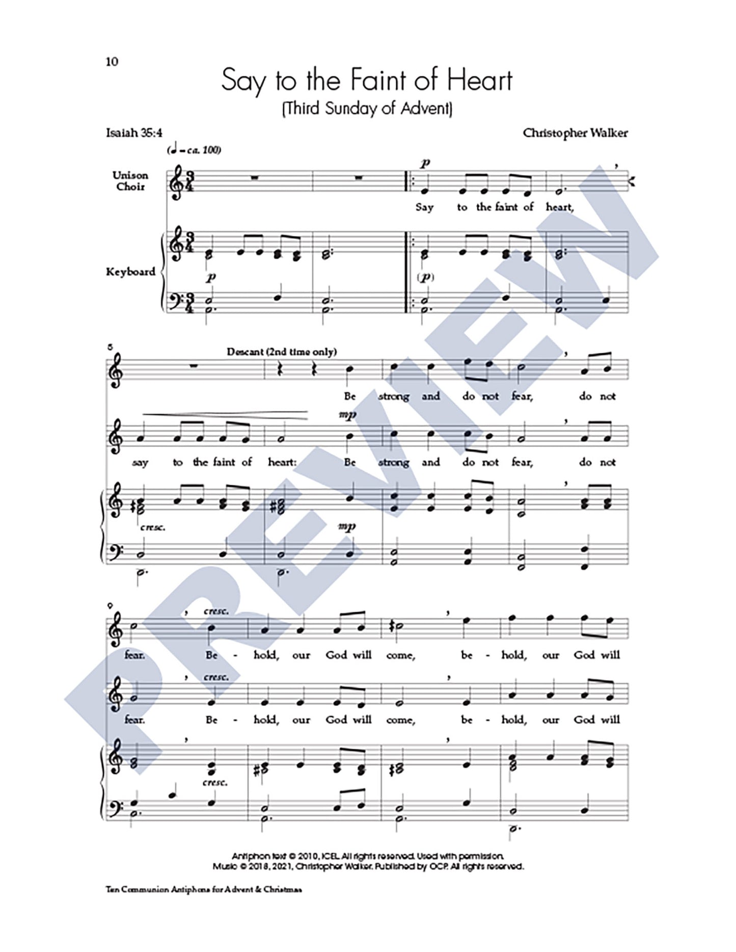Ten Communion Antiphons for Advent & Christmas