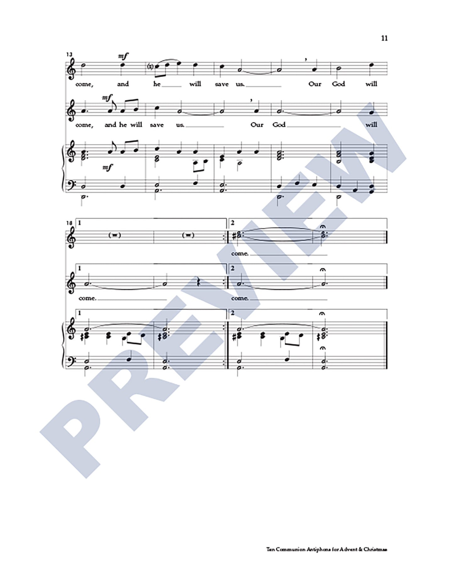 Ten Communion Antiphons for Advent & Christmas
