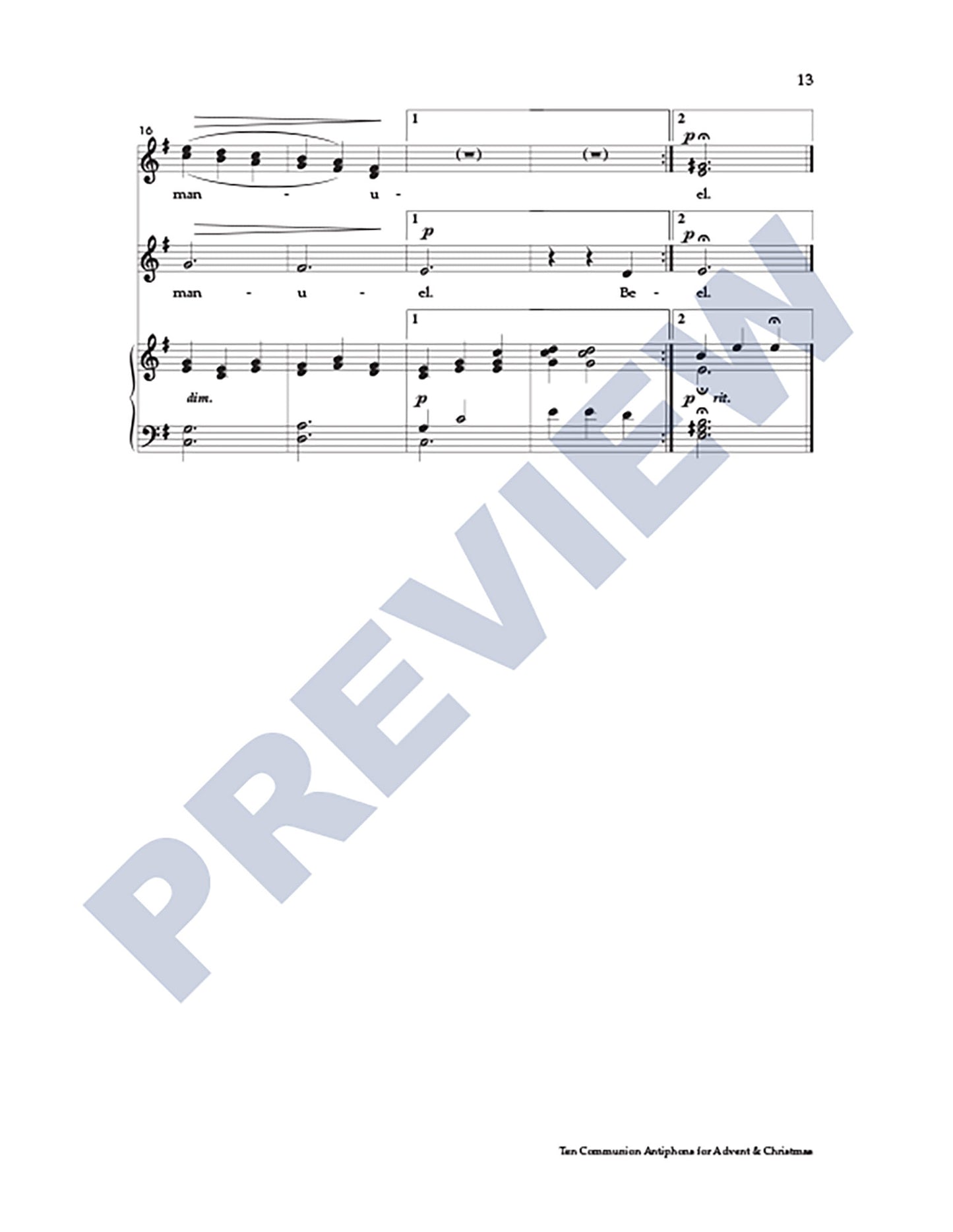 Ten Communion Antiphons for Advent & Christmas