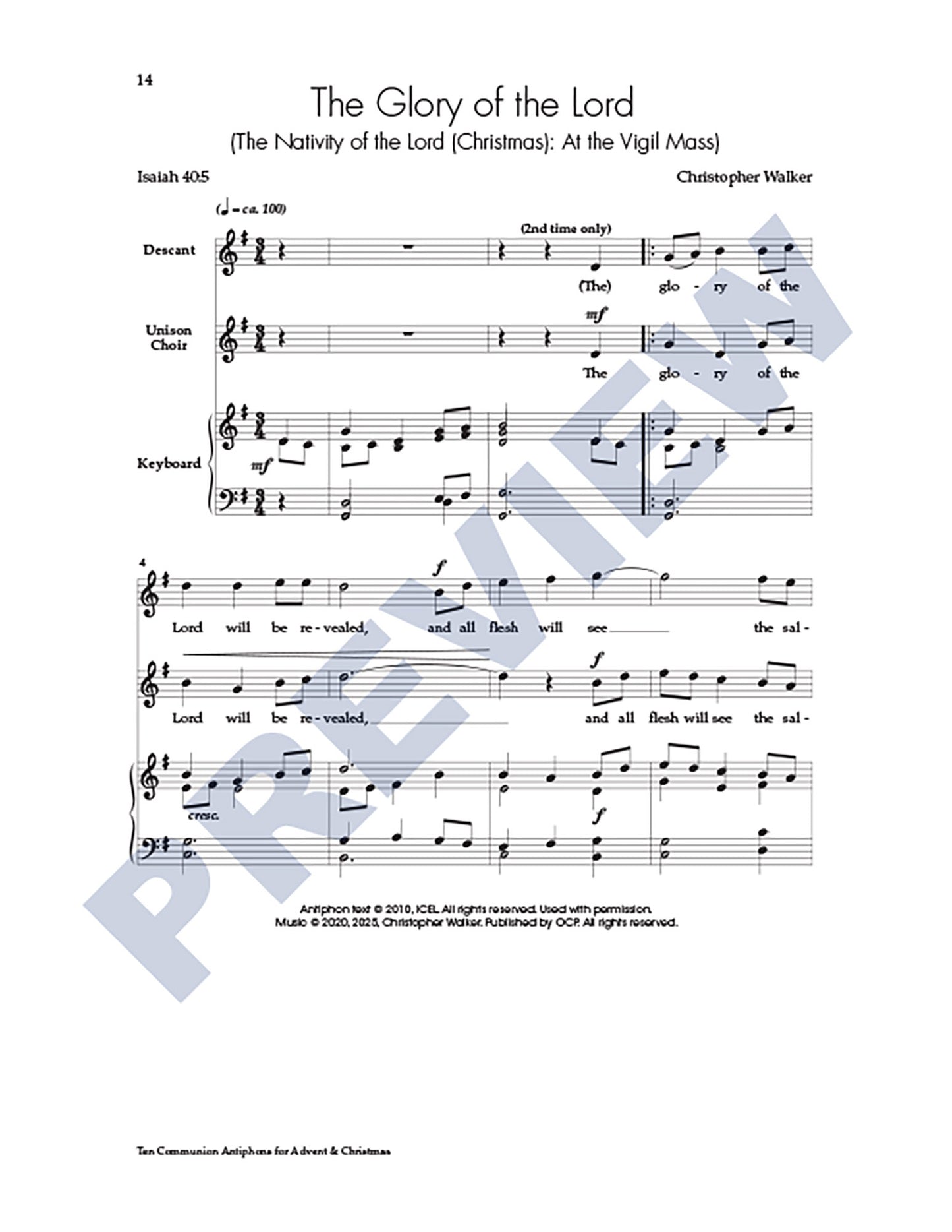 Ten Communion Antiphons for Advent & Christmas
