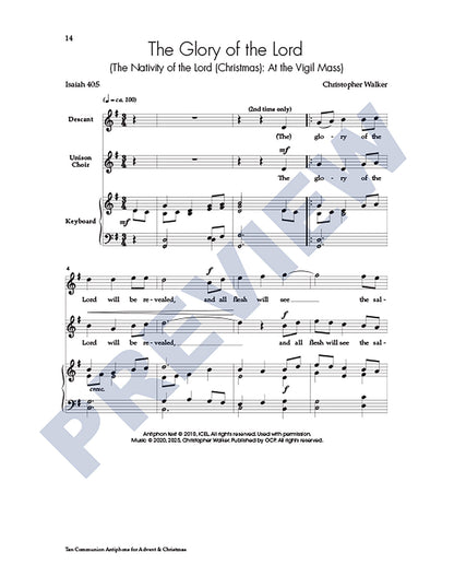Ten Communion Antiphons for Advent & Christmas
