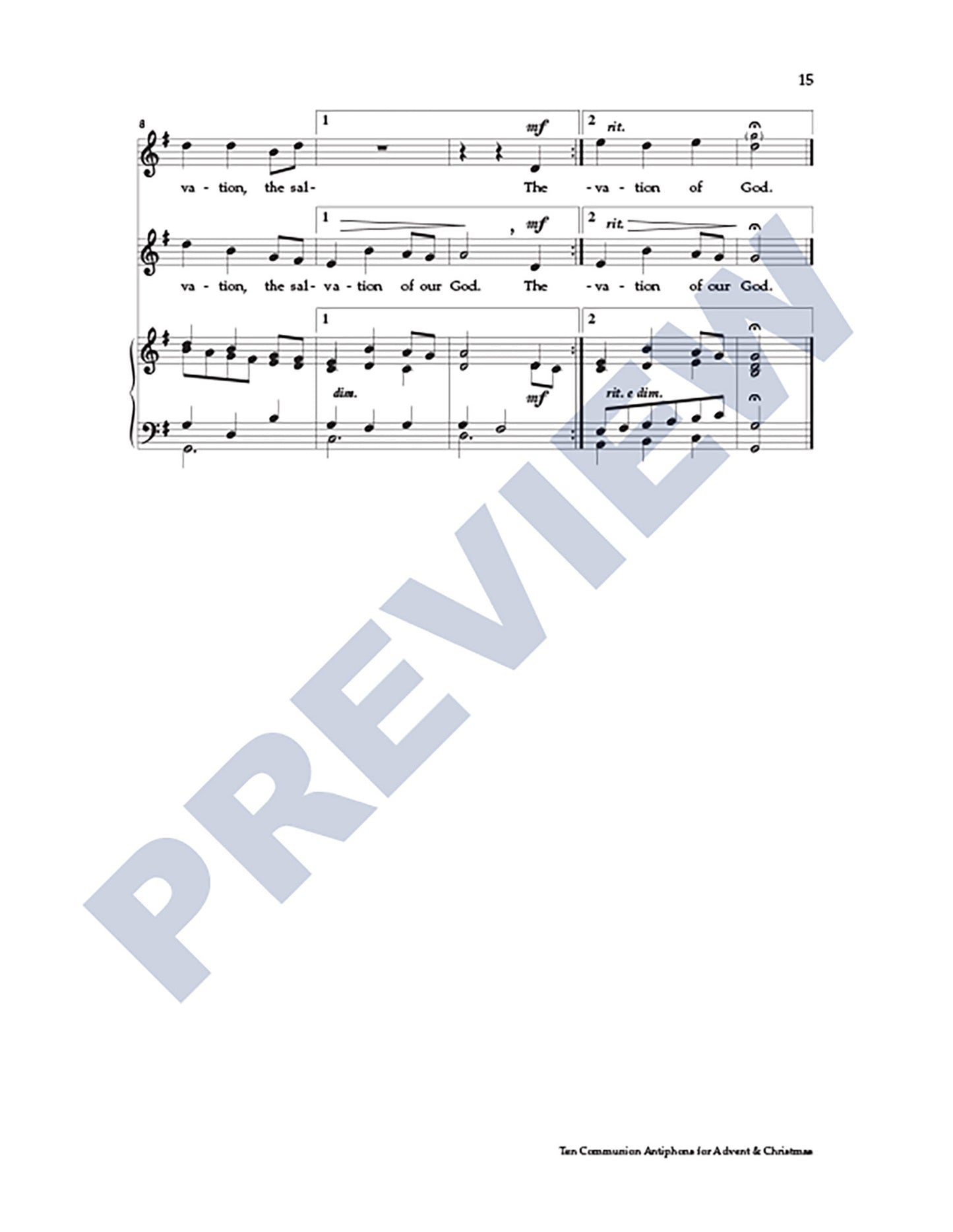 Ten Communion Antiphons for Advent & Christmas