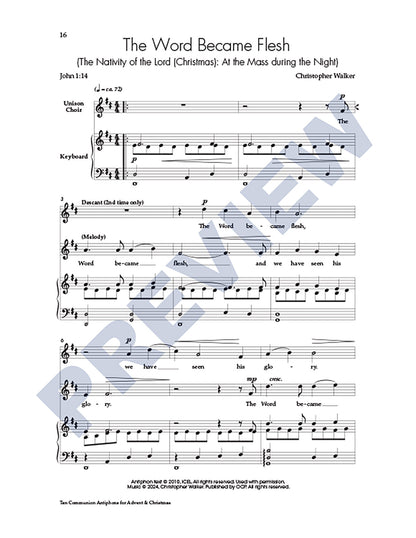 Ten Communion Antiphons for Advent & Christmas