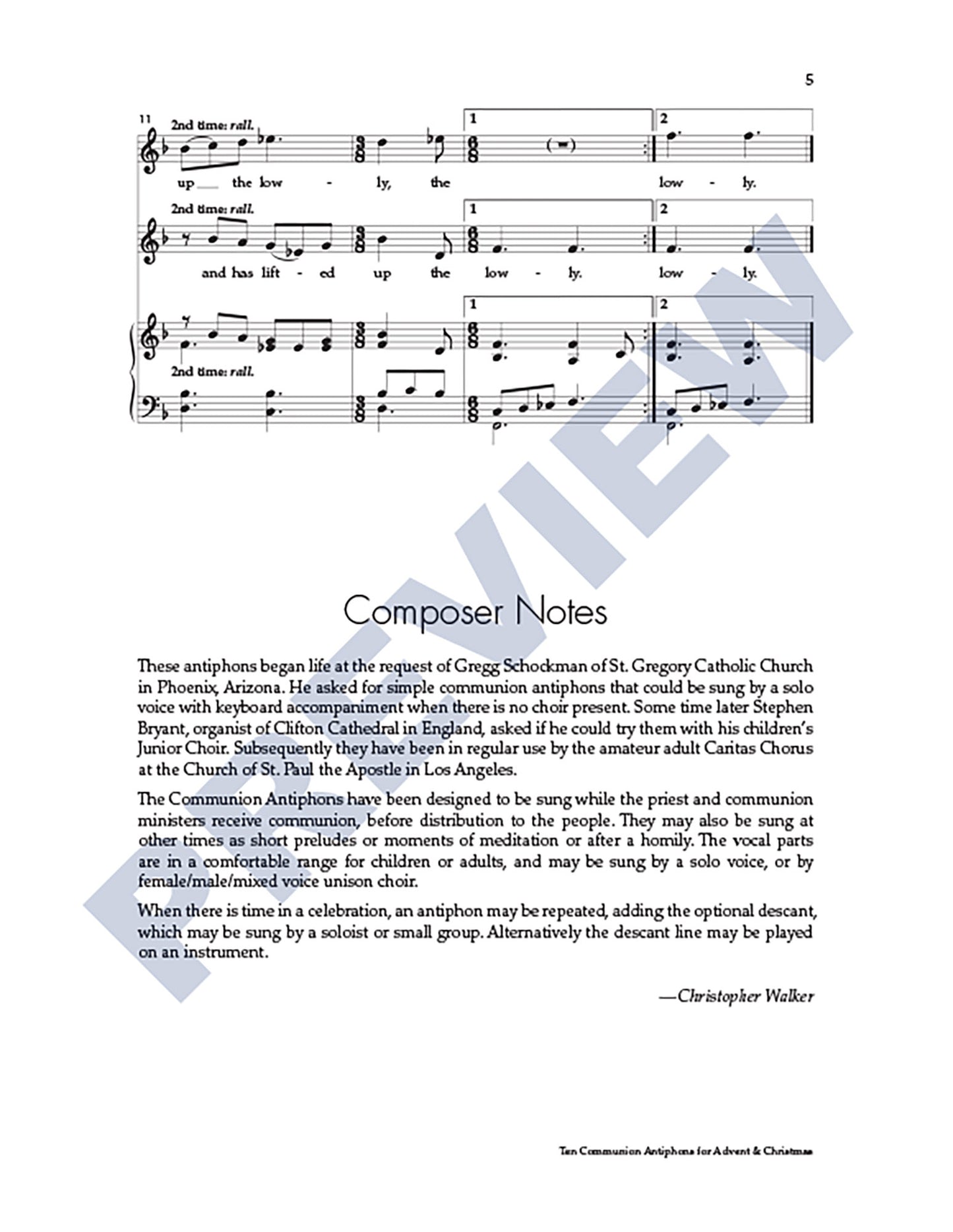 Ten Communion Antiphons for Advent & Christmas