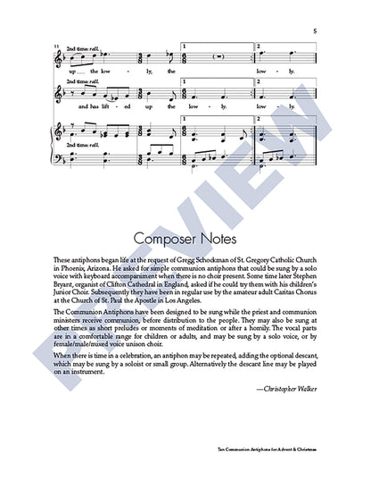 Ten Communion Antiphons for Advent & Christmas