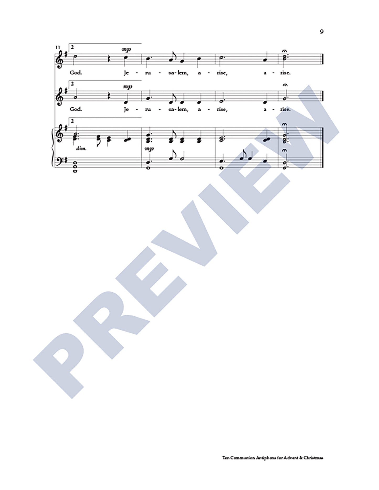 Ten Communion Antiphons for Advent & Christmas