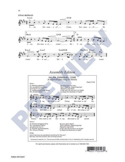 Halina, Emmanuel, Come (A Filipino/English Song for Advent)