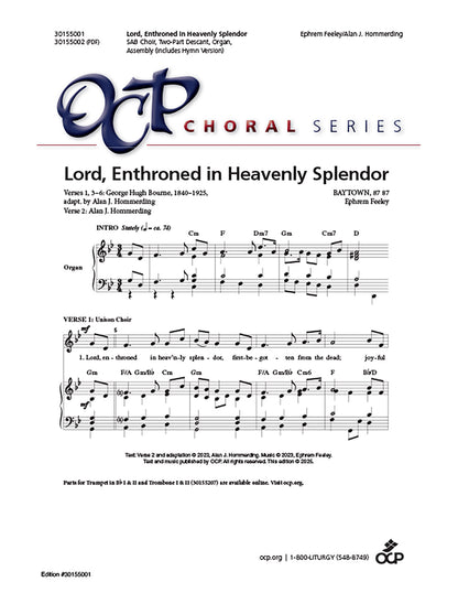 Lord, Enthroned in Heavenly Splendor