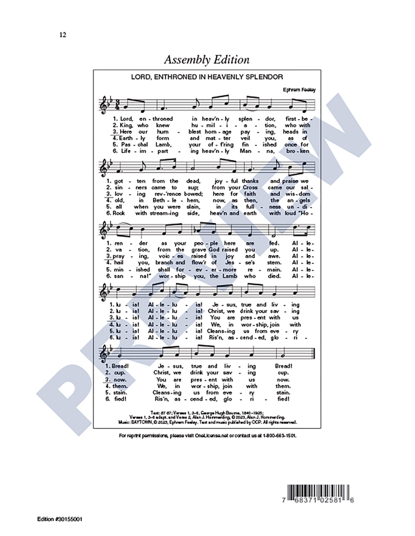 Lord, Enthroned in Heavenly Splendor