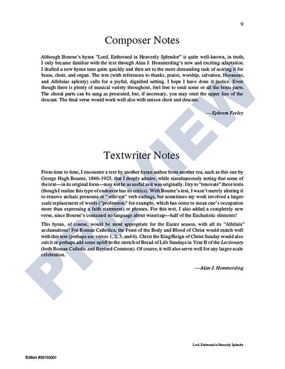 Lord, Enthroned in Heavenly Splendor