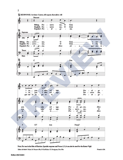 Psalm 16: Preserve Me, O God/Salmo 15: Protégeme, Dios Mío