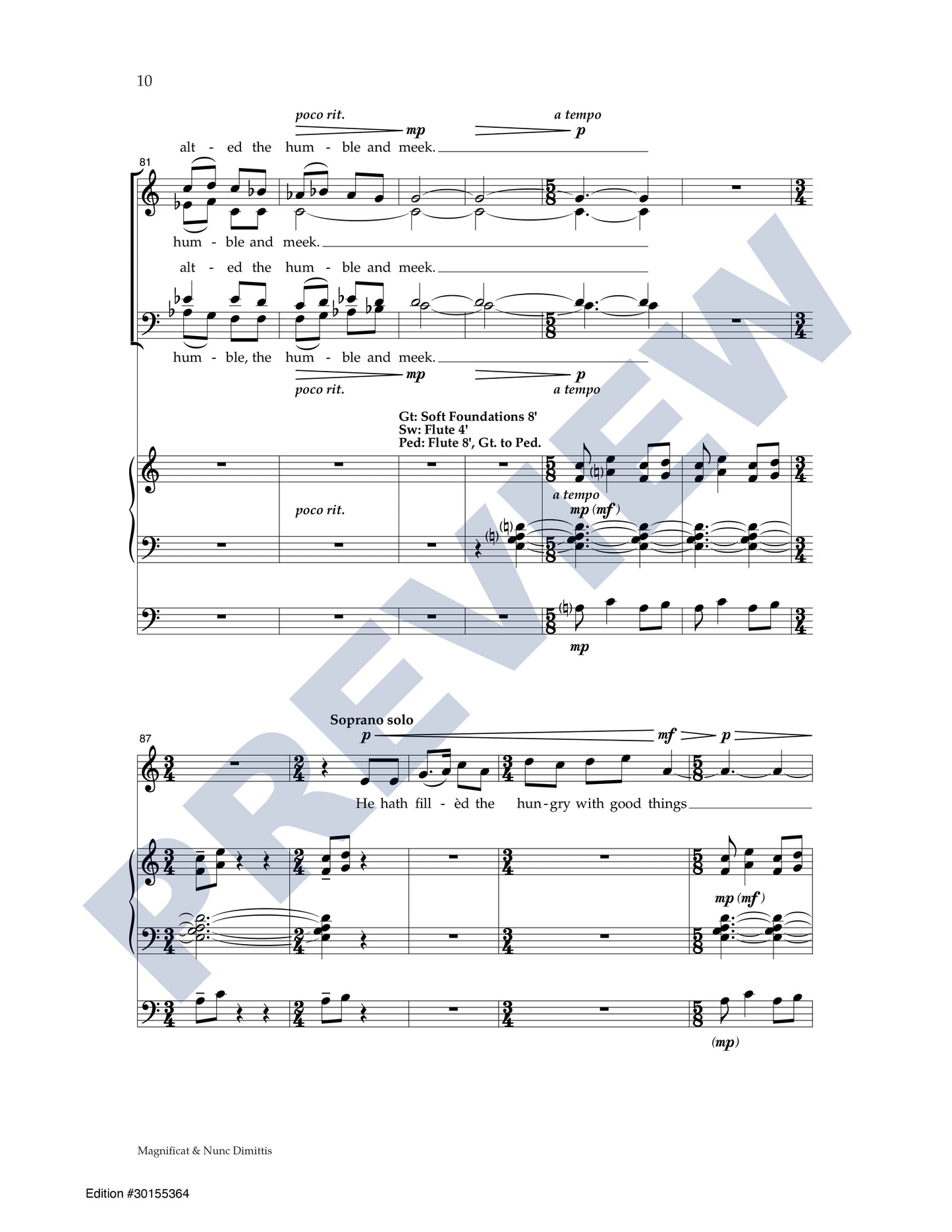 Magnificat & Nunc Dimittis
