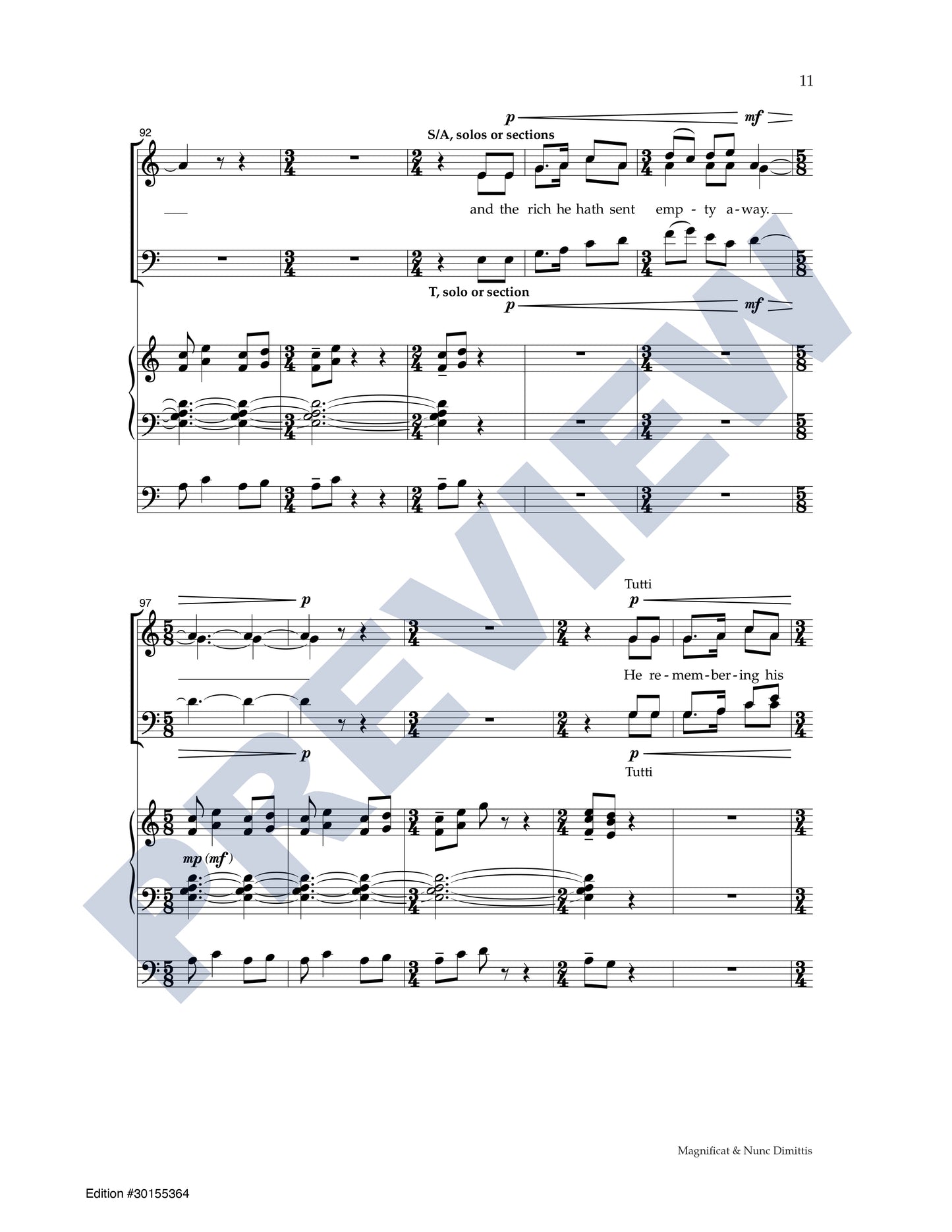 Magnificat & Nunc Dimittis