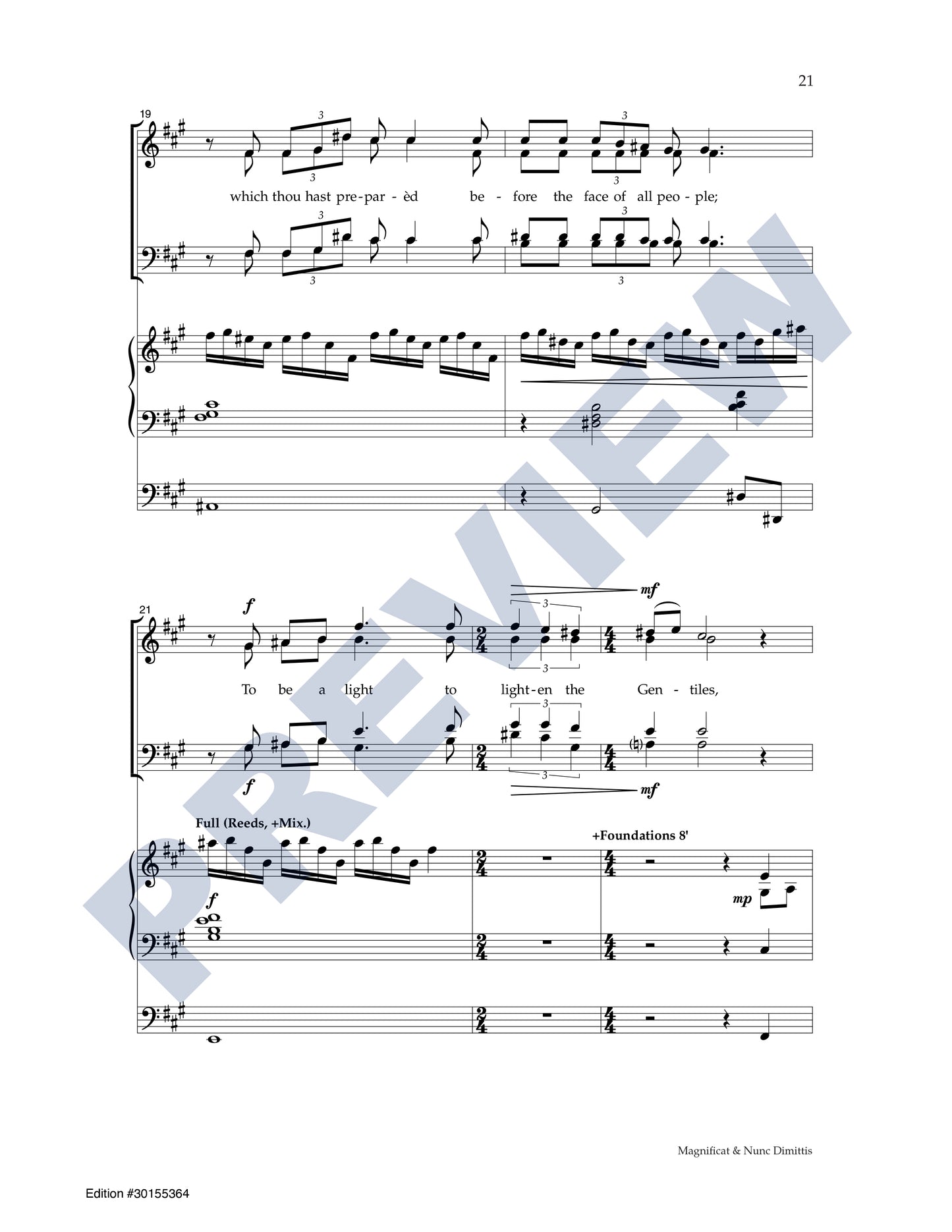 Magnificat & Nunc Dimittis