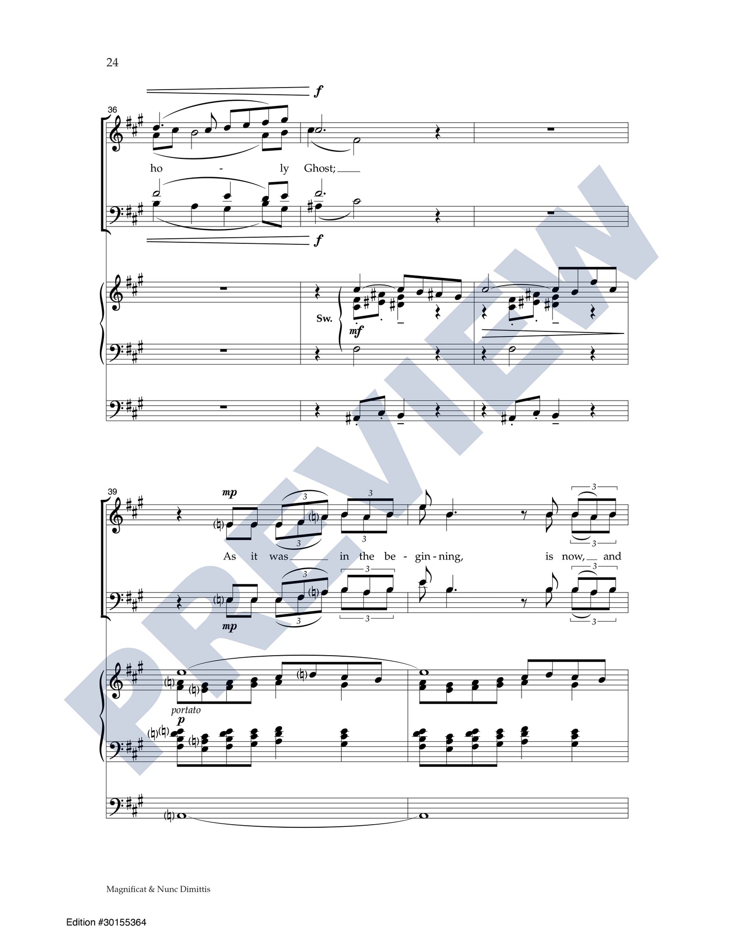 Magnificat & Nunc Dimittis