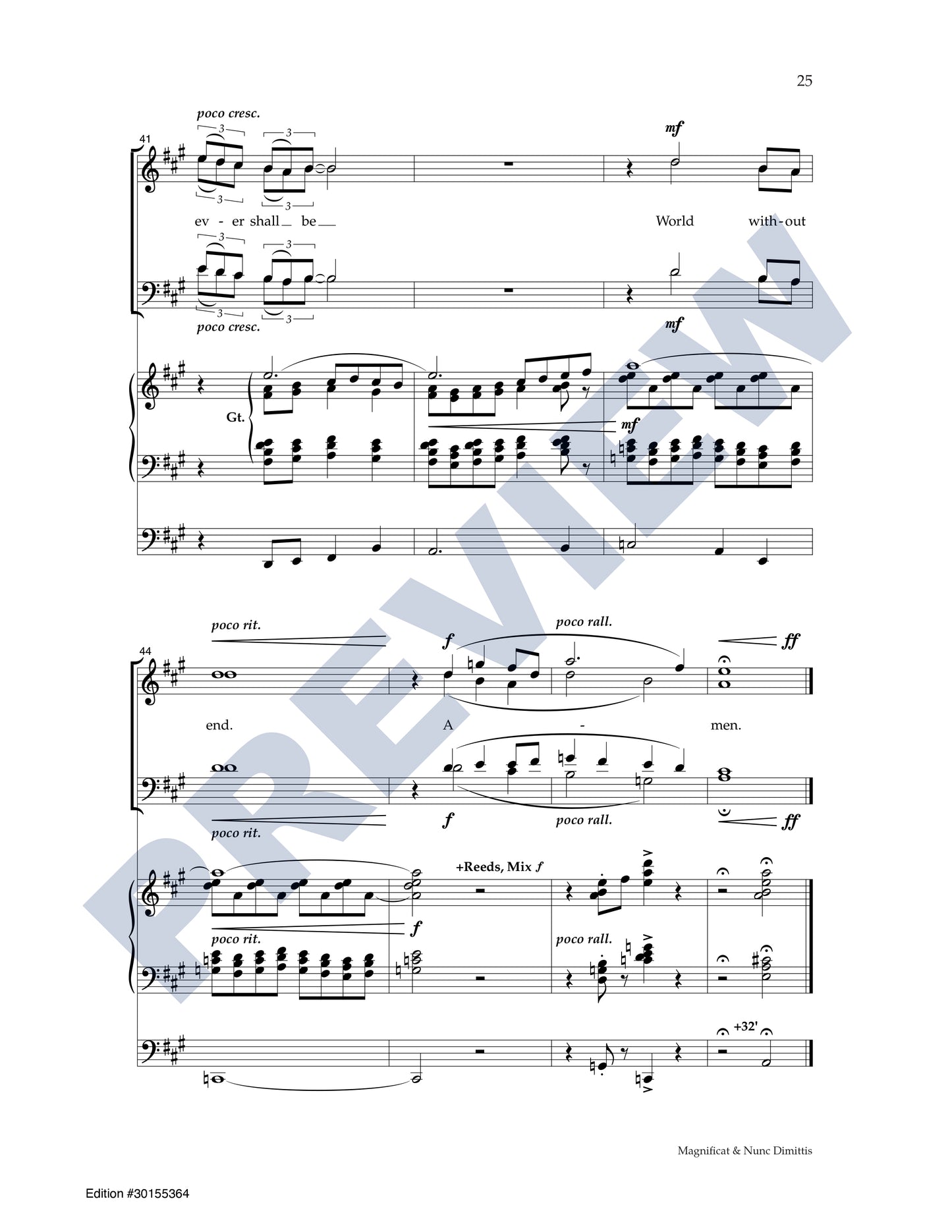 Magnificat & Nunc Dimittis