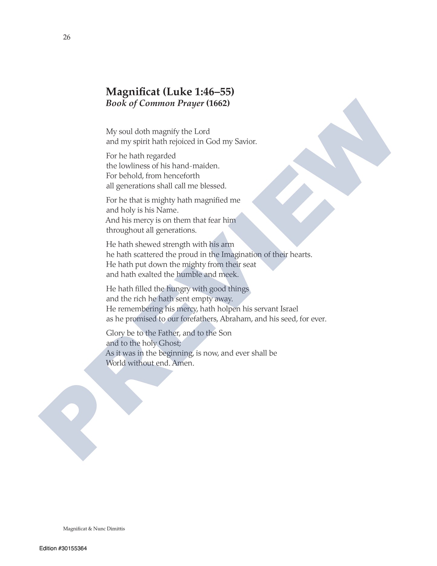 Magnificat & Nunc Dimittis