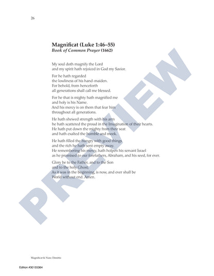 Magnificat & Nunc Dimittis