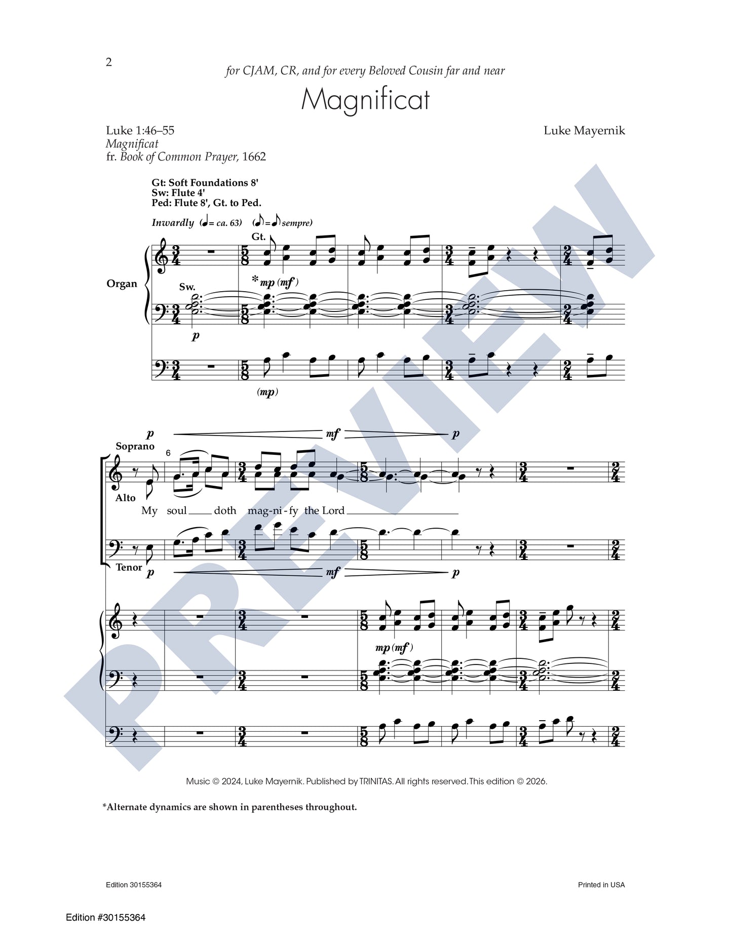 Magnificat & Nunc Dimittis