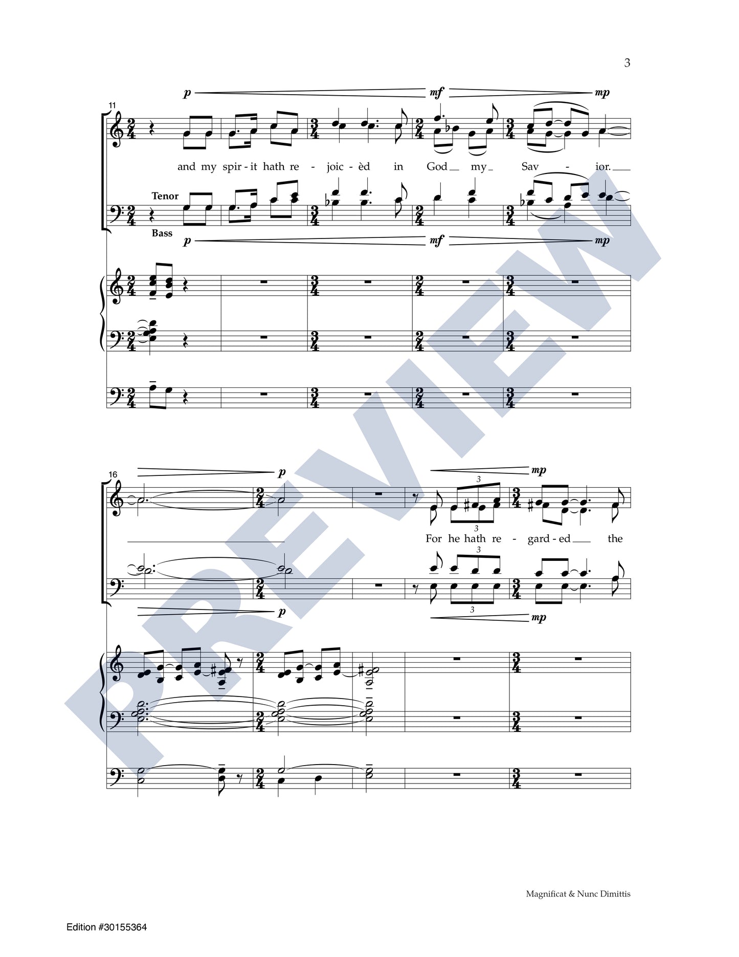 Magnificat & Nunc Dimittis