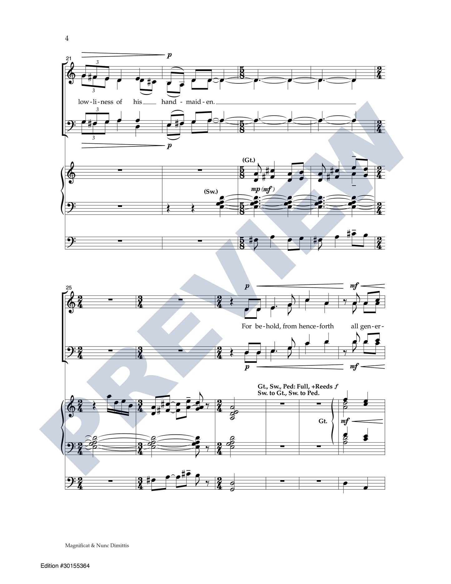 Magnificat & Nunc Dimittis