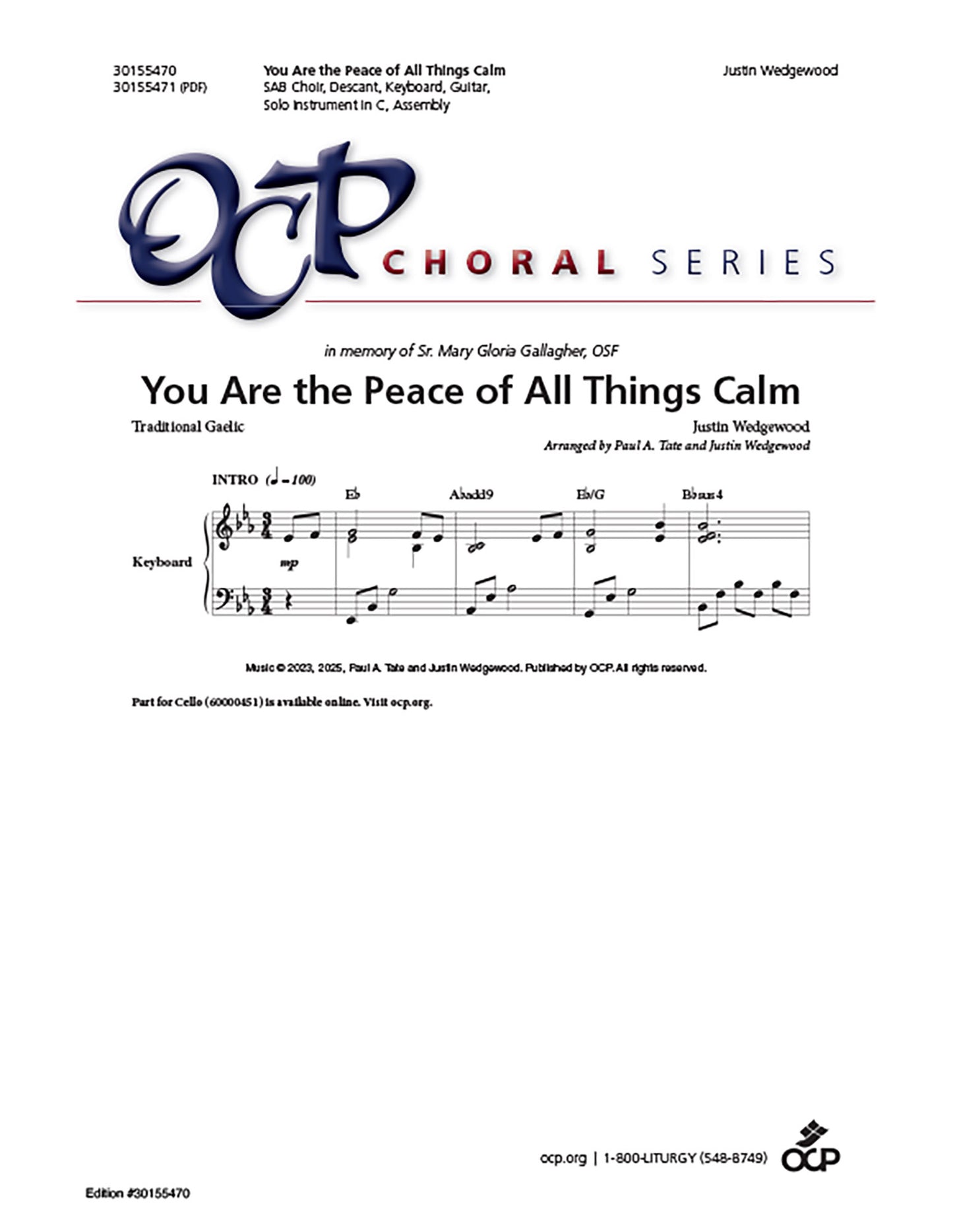 You Are the Peace of All Things Calm