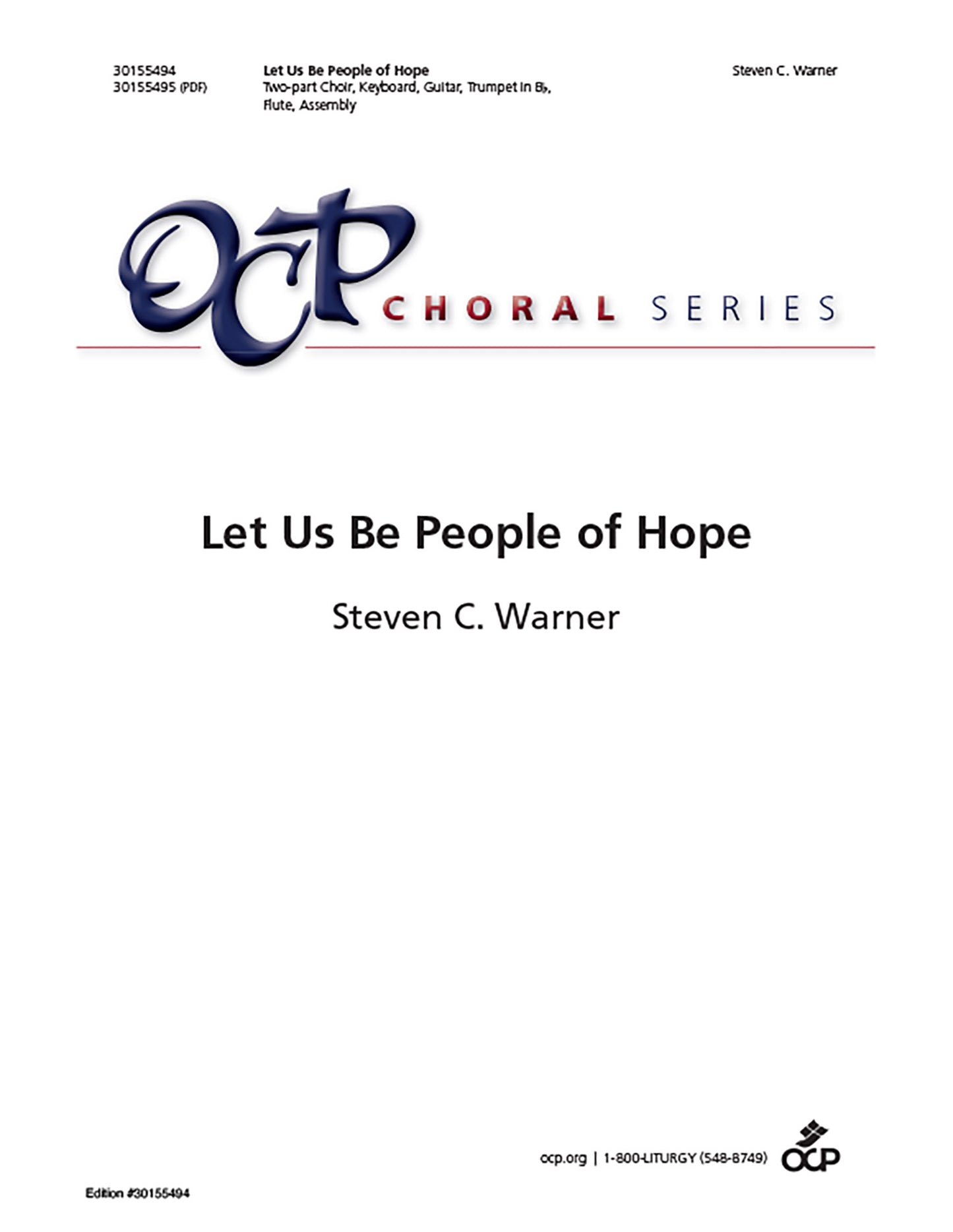 Let Us Be People of Hope