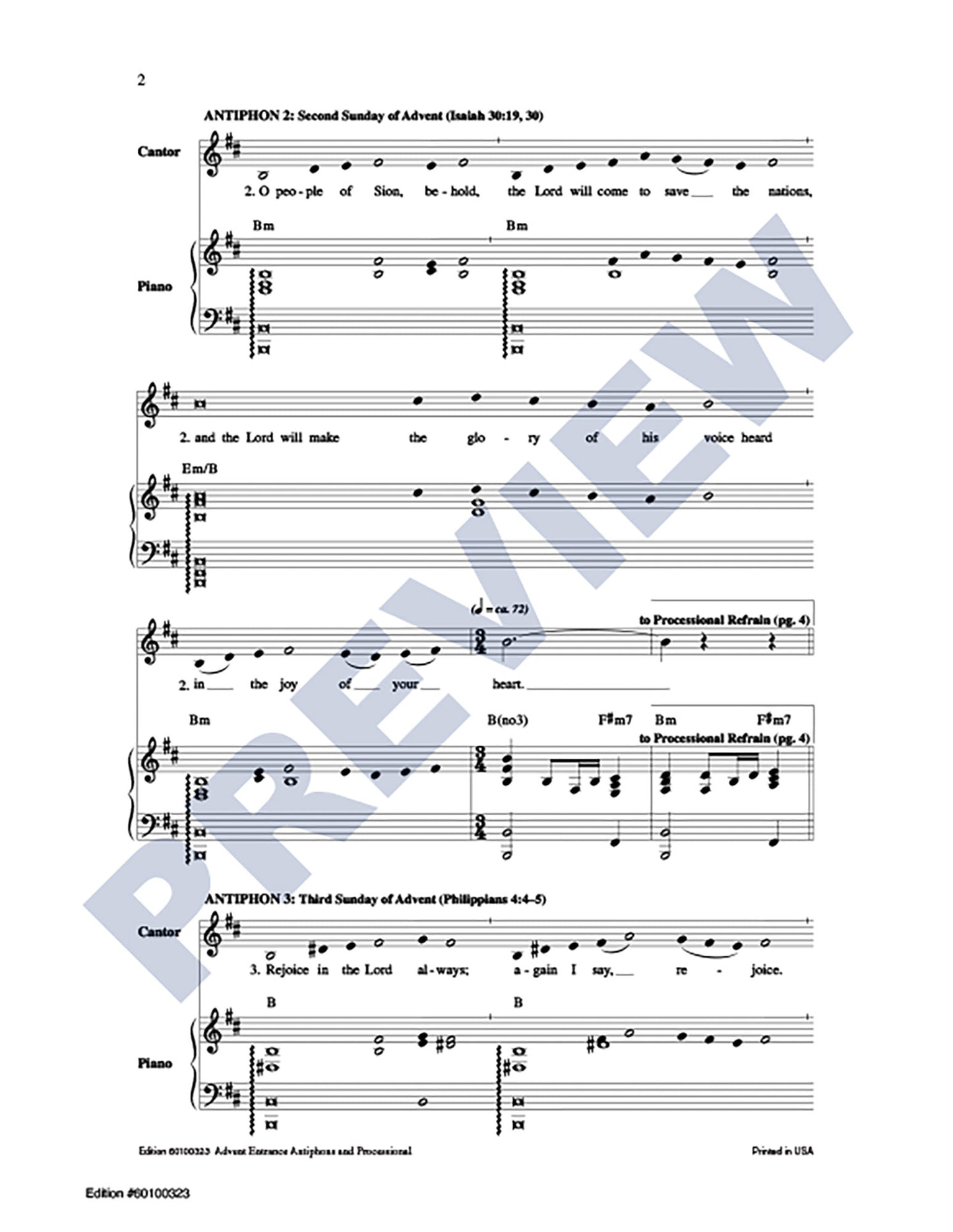 Advent Entrance Antiphons and Processional