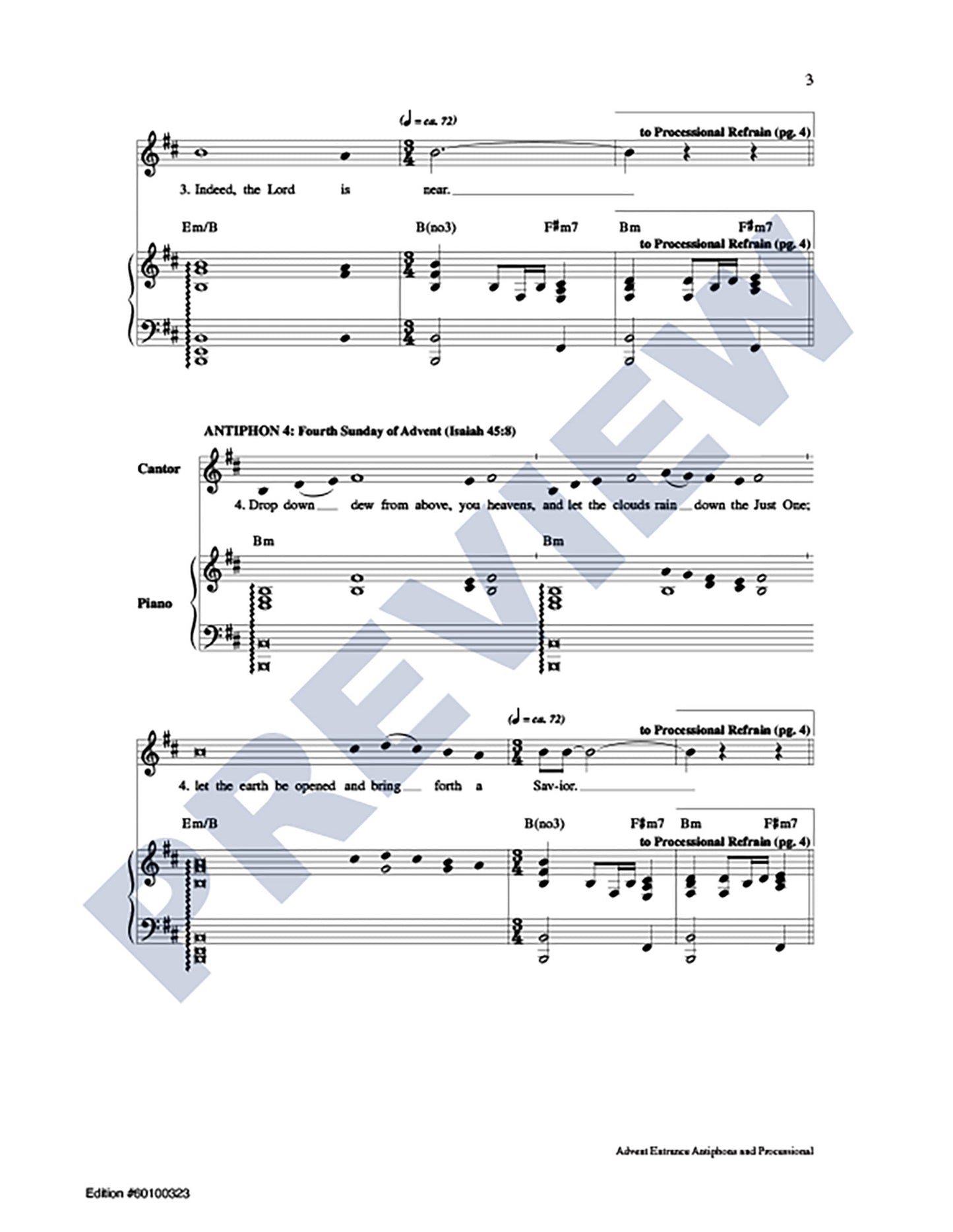 Advent Entrance Antiphons and Processional
