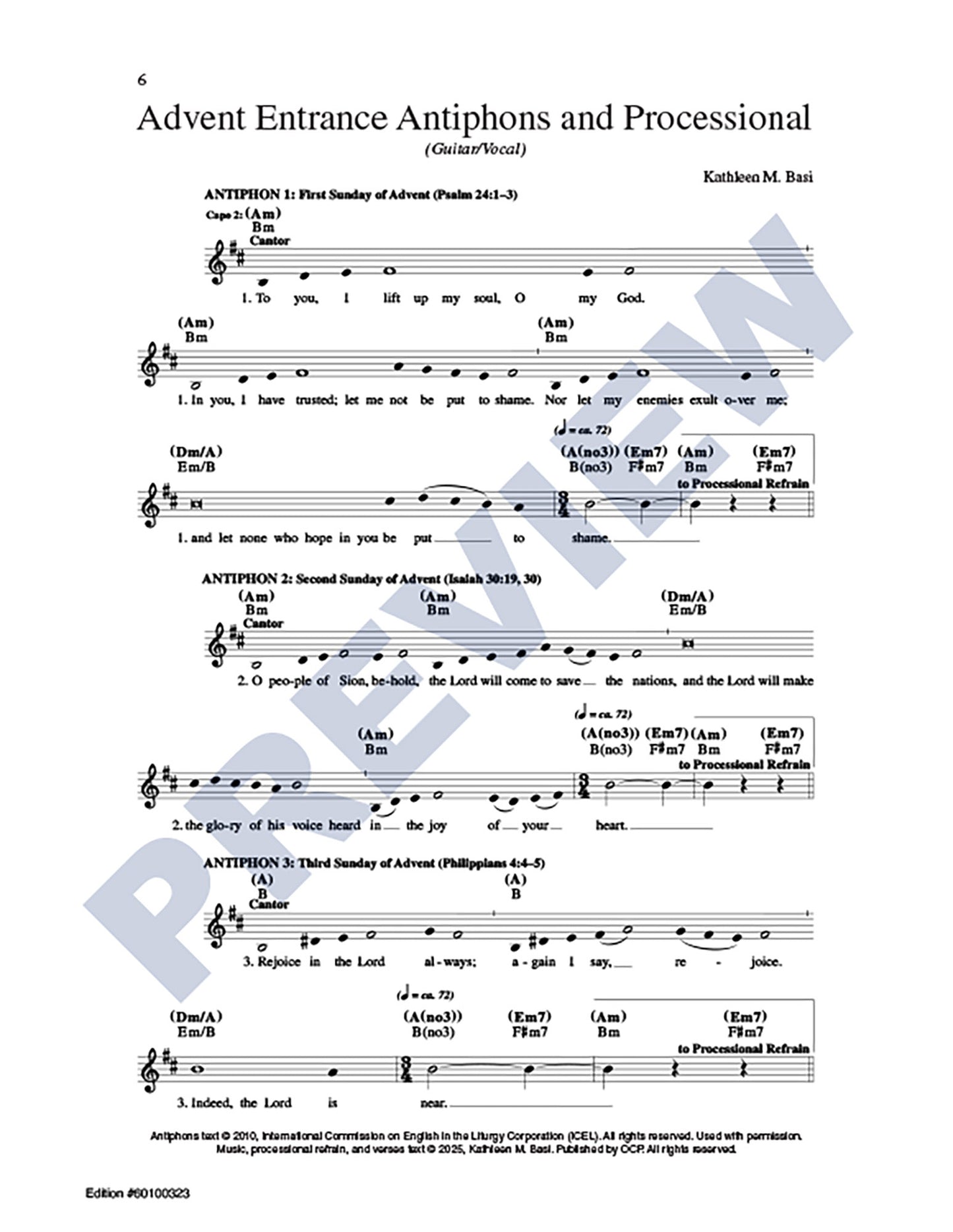 Advent Entrance Antiphons and Processional