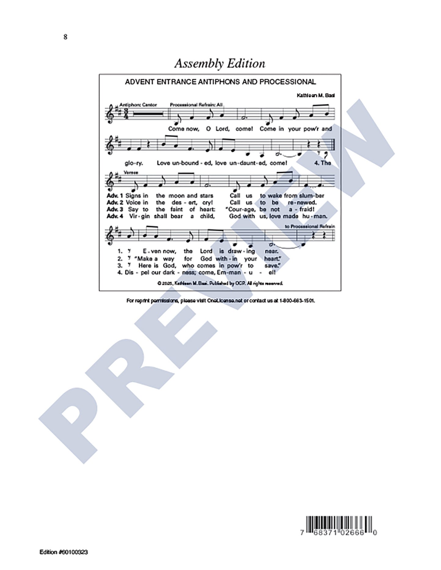 Advent Entrance Antiphons and Processional