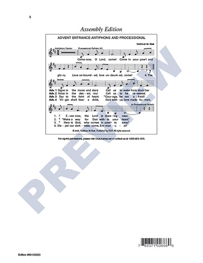Advent Entrance Antiphons and Processional