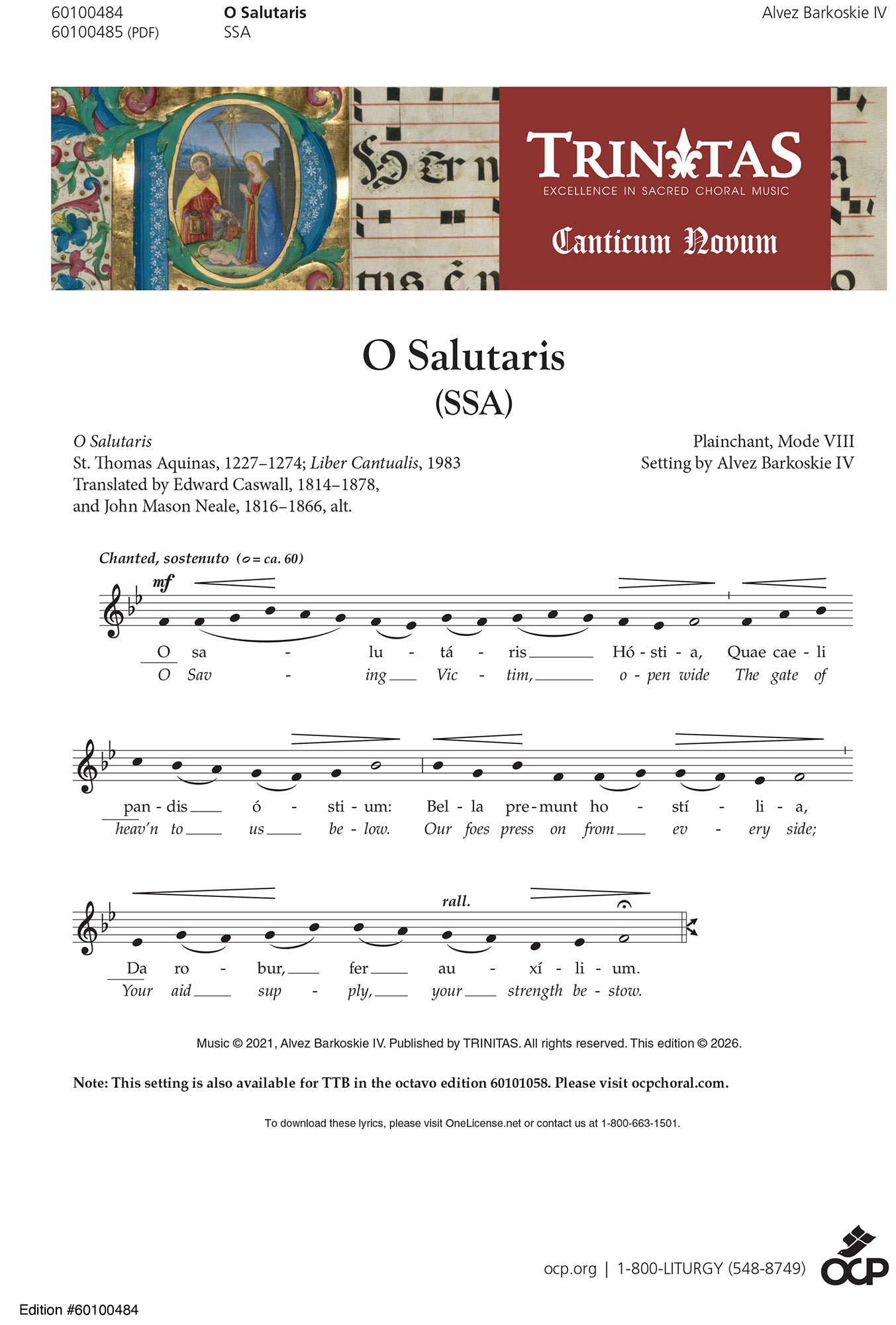 O Salutaris