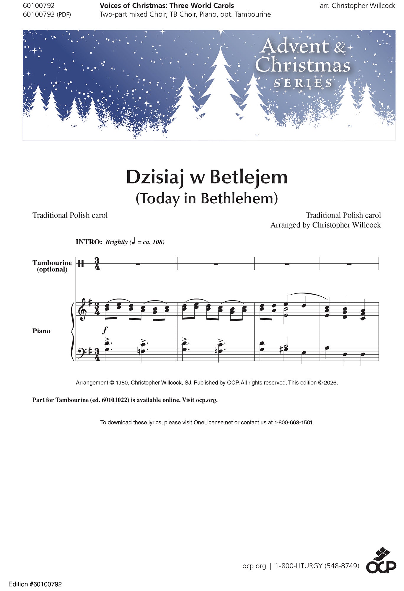 Voices of Christmas: Three World Carols