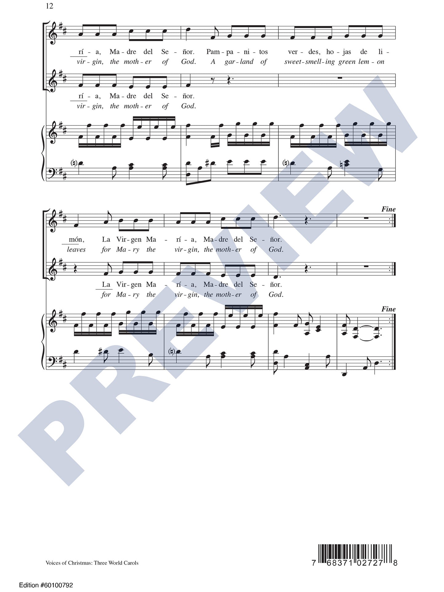 Voices of Christmas: Three World Carols